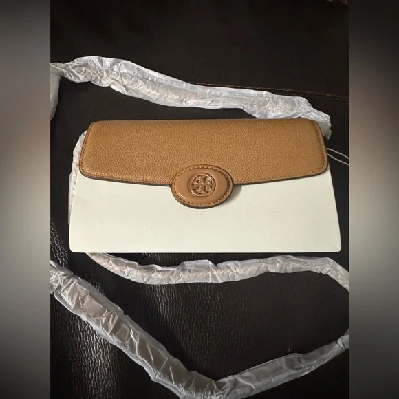 Tory Burch Gold Leather Wristlet - Picture 3 of 6